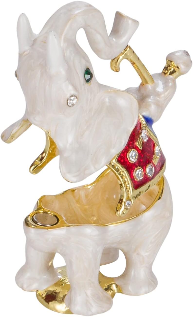 Faberge Style Pinecone Egg with Elephant 12 cm Pink - Image 6
