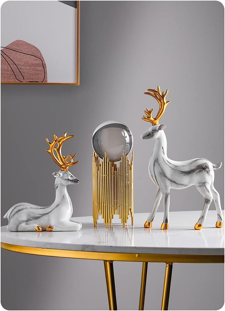 Modern Abstract Art Crystal Ball with Gold Iron Stand Decorative Ornaments - Image 4