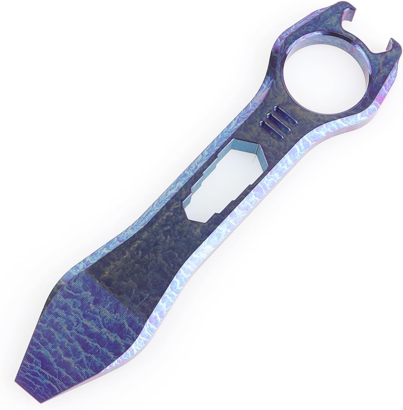 Titanium EDC Pry Bar Multi Tool Bottle Opener Nail Puller Crowbar Wrench