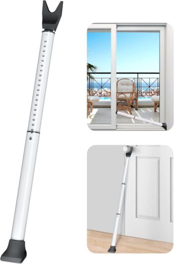 Upgraded Door & Sliding Door Security Bar Heavy Duty Door Stoppers Security Bar