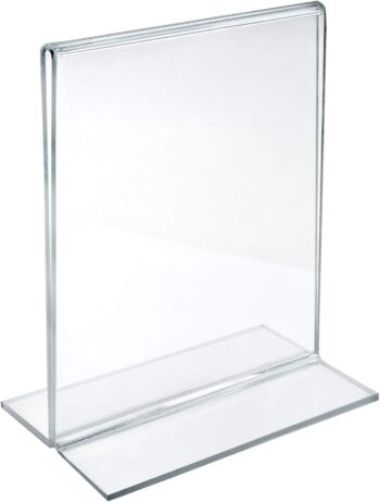 4-Inch by 6-Inch Vertical Double-Sided Stand Up Sign Holder, 10 Count