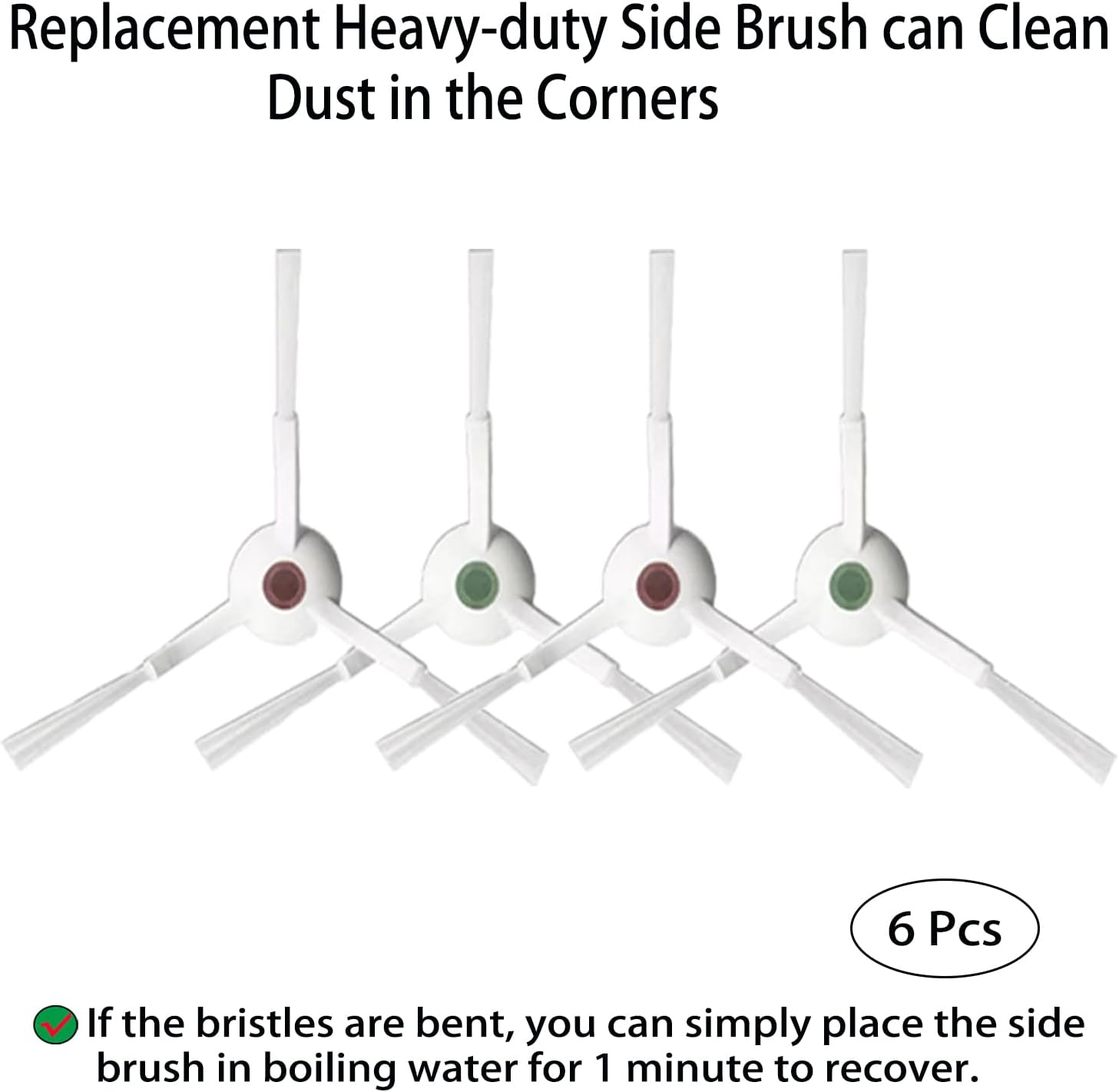 Replacement Parts for Ecovacs DEEBOT T10 Plus Robot Vacuum 1 Main Brush 4 Side - Image 4