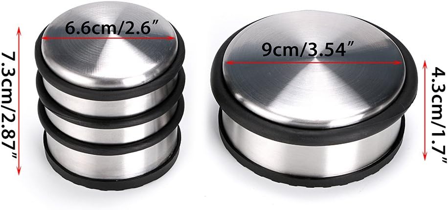 Heavy Duty Floor Door Stopper No Drill, Durability Stainless Steel Door Stops - Image 8