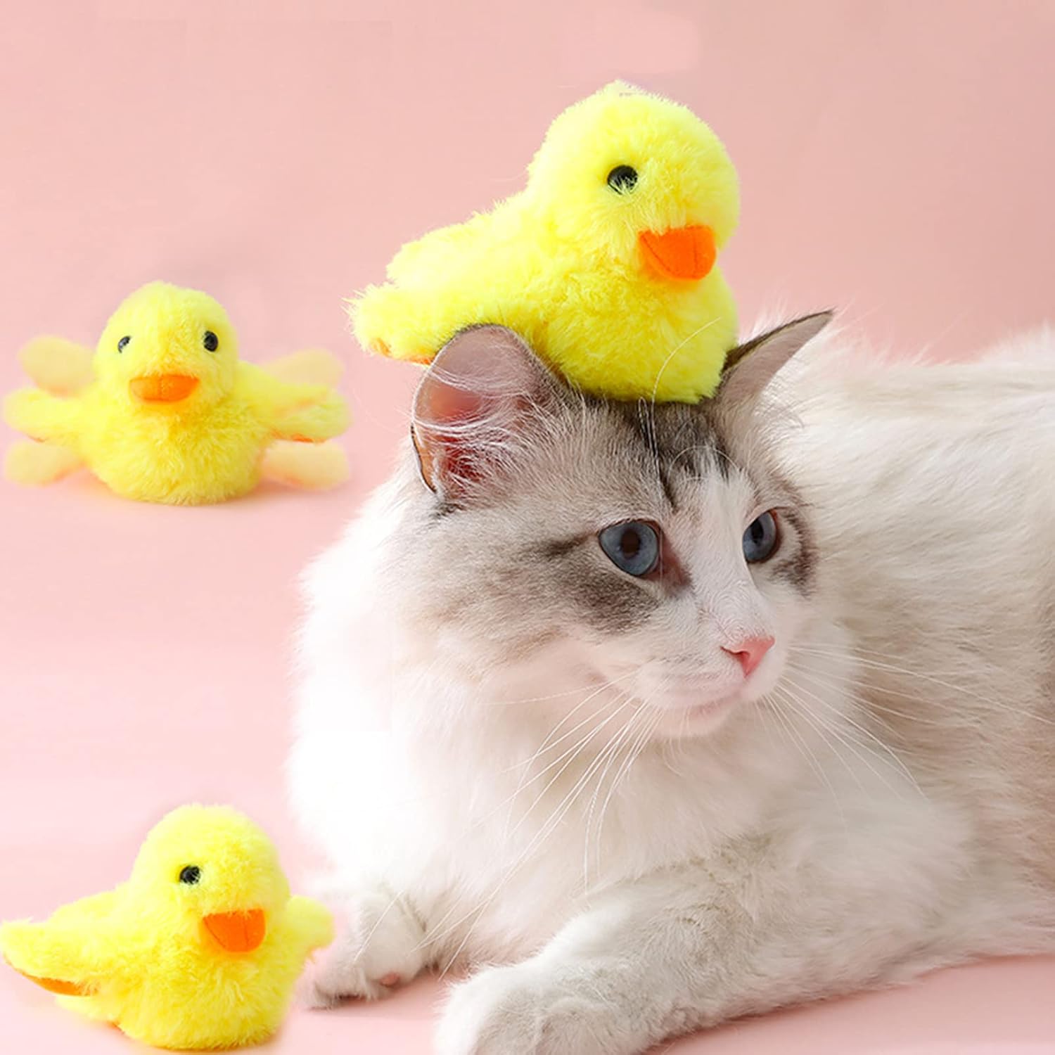 Interactive Cat Toys Duck-Catnip Chew Toy,USB Rechargeable Plush Duck - Image 7