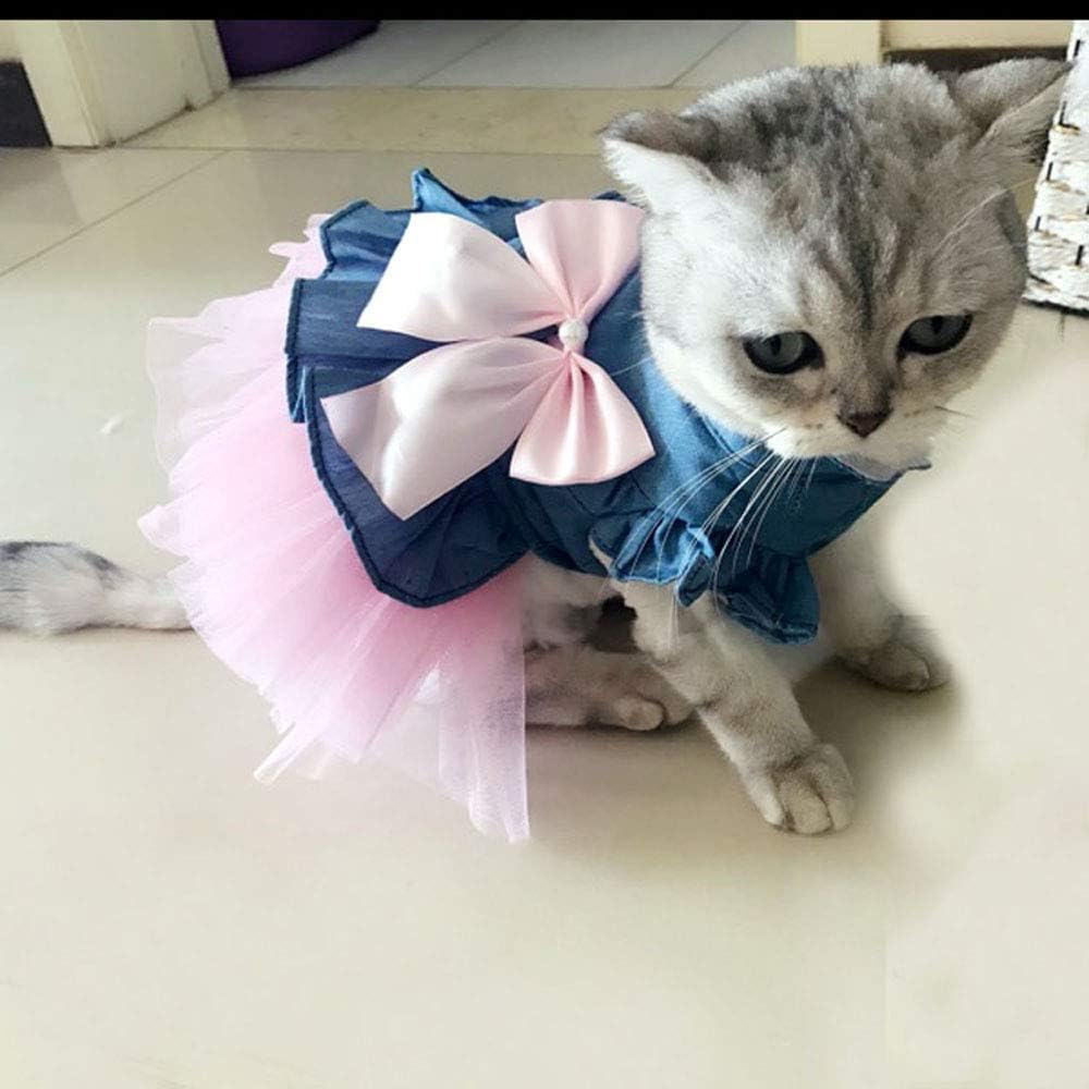 (XL, Pink) - Pet Clothes, Sweet Bowk Small Dog Skirt Girl Tutu Clothing - Image 8