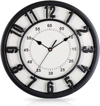 30cm Wall Clock - Quiet and no Ticking, Easy to Read, Suitable for Home, Office