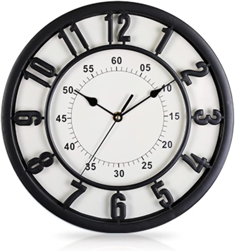 30cm Wall Clock - Quiet and no Ticking, Easy to Read, Suitable for Home, Office