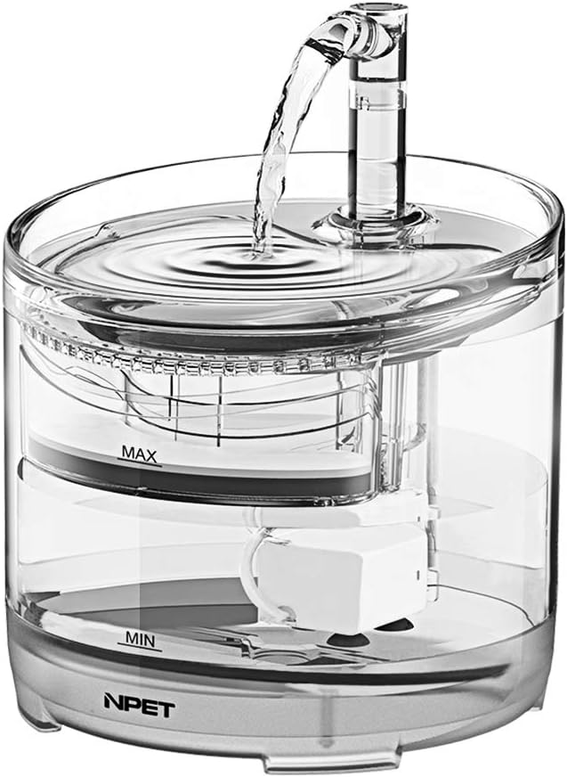 Cat Water Fountain WF050TP 1.5L Automatic Pet Drinking Fountain with Replacement