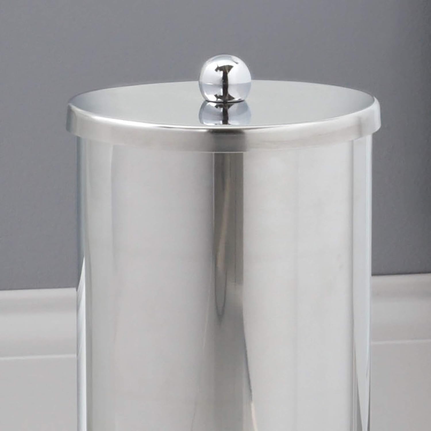 Toilet Paper Canister, Chrome, Stainless Steel - Image 3