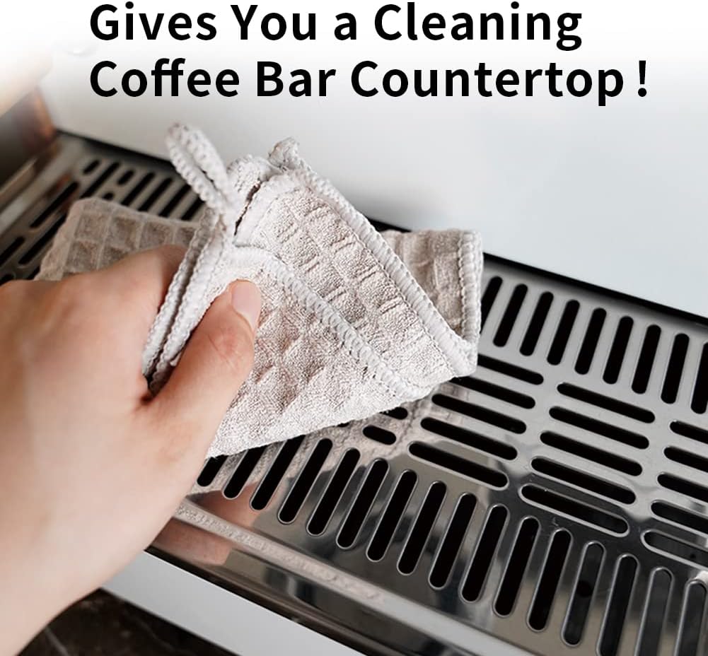 Barista Micro Cloth 4 Pack Microfiber Barista Cleaning Towels Coffee Cleaning - Image 6