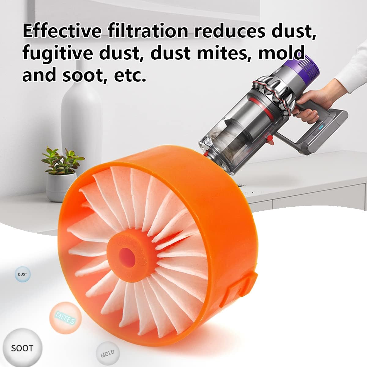 Filter Main Brush for Schwarz+Decker POWERSERIES Cordless Stick Vacuum - Image 4