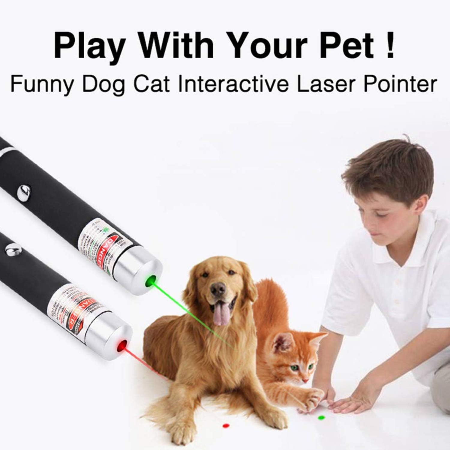 Cat Toy Laser Pointer, 3 PCS Green Red Violet Laser Pointer Cat Toy for Indoor - Image 4