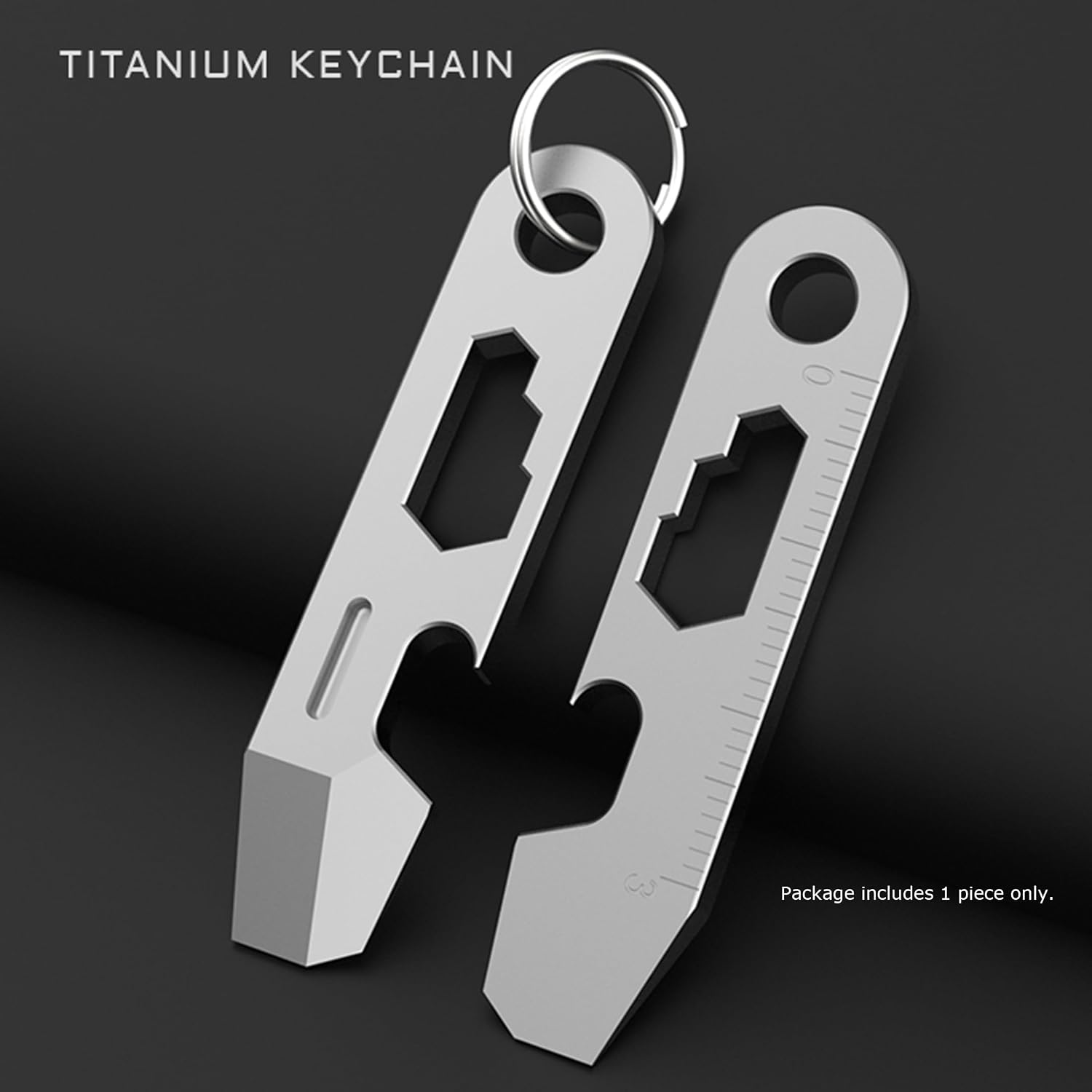 EDC Pocket Pry Bar Keychain Multi Tool, Titanium Pry Bar, Small EDC Pry - Image 7