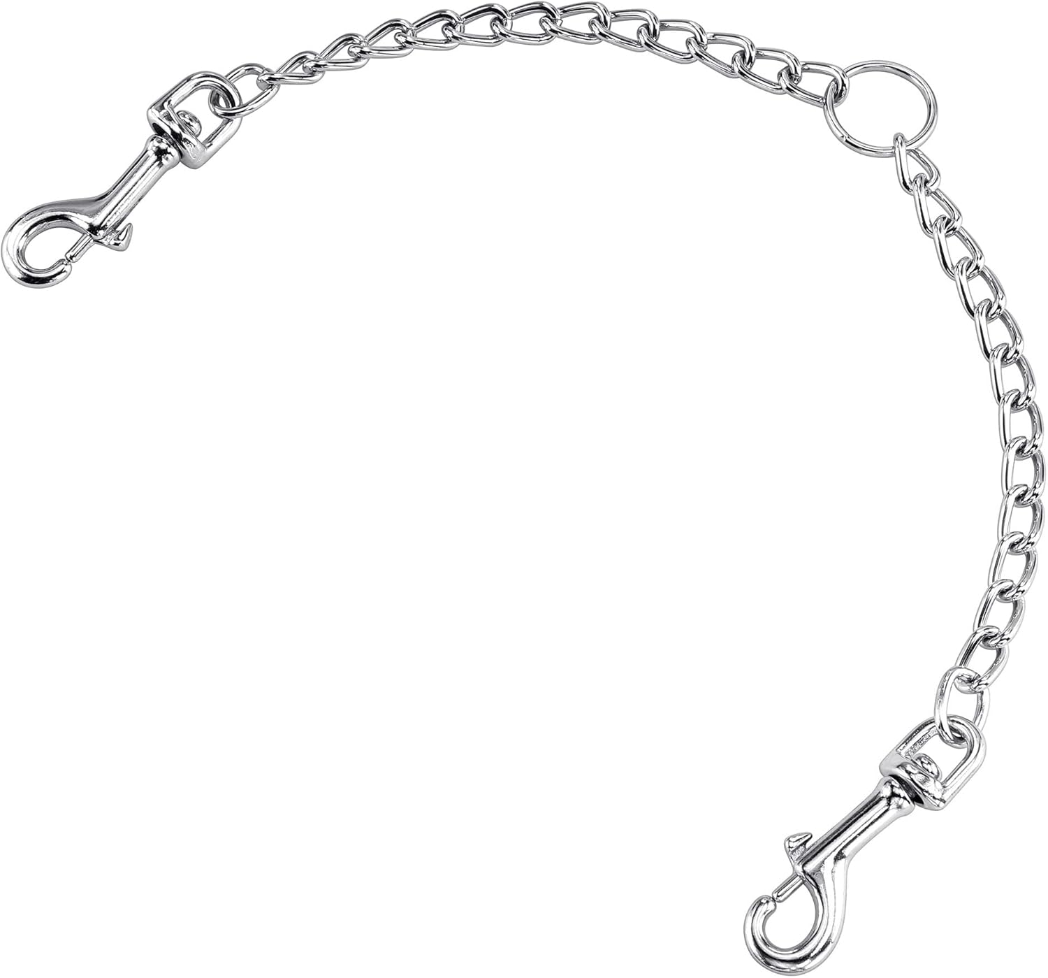 Metal Double Dog Leash Coupler, Stainless Steel Tangle Free 2 Way Dog Lead Metal