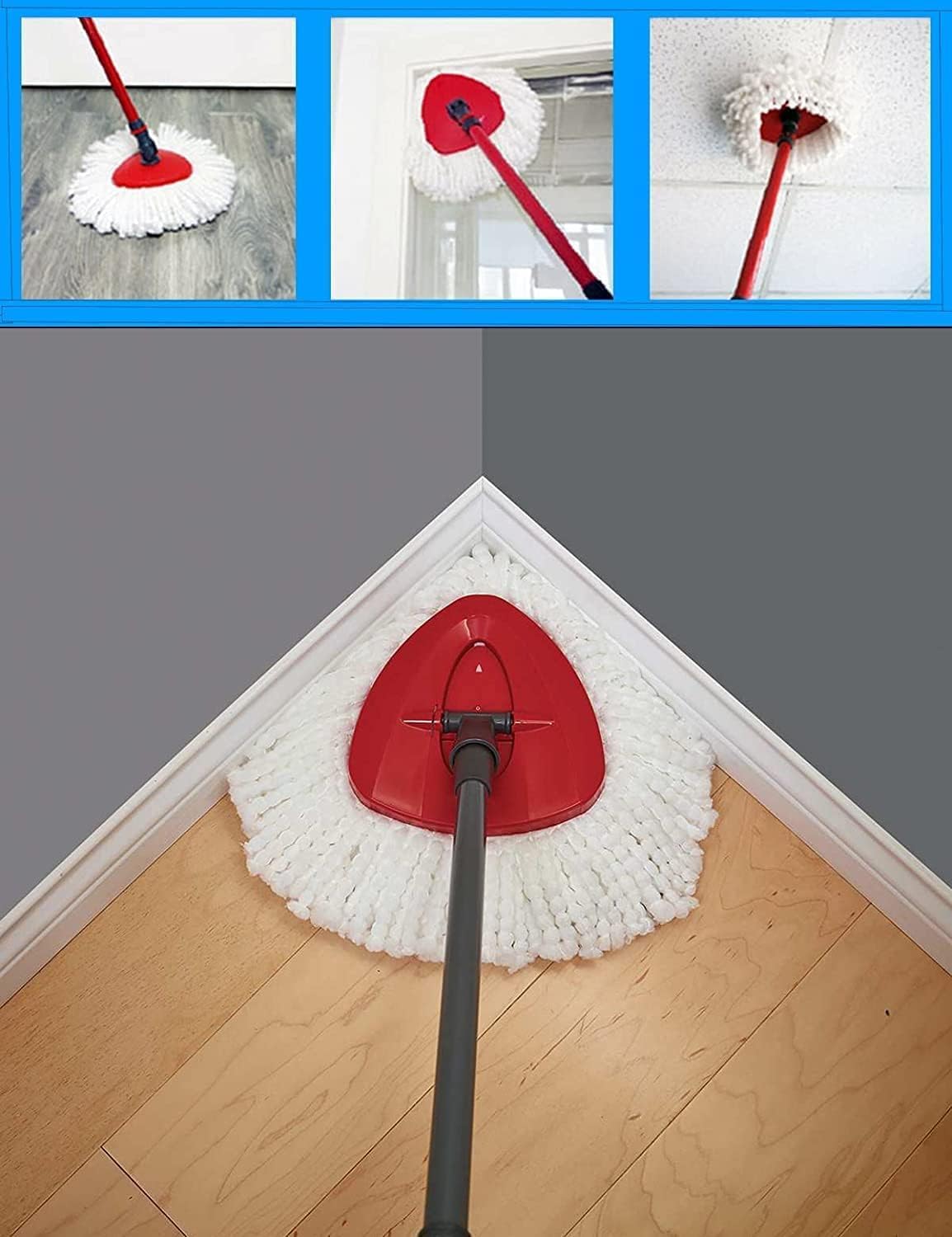 5 Pack Mop Replacement Heads, Spin Mop Replacement Head Mop Refill Compatible - Image 2