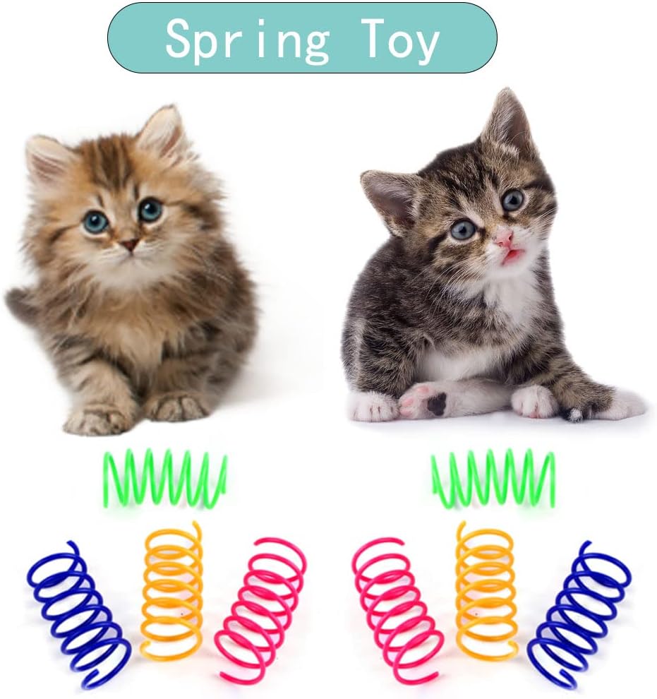 Plastic Colorful Cat Spring Toys, Interactive Cat Toy Cat Coils Spring Pet Toys - Image 5