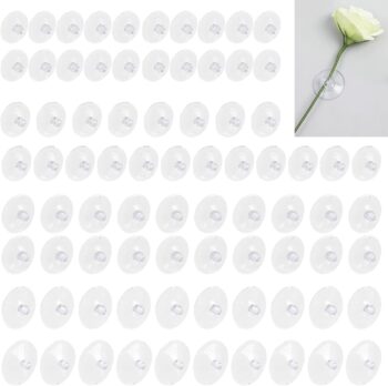 80Pcs 5 Sizes Clear Rubber Suction Cups Set Transparent Anti-Collision Sucker