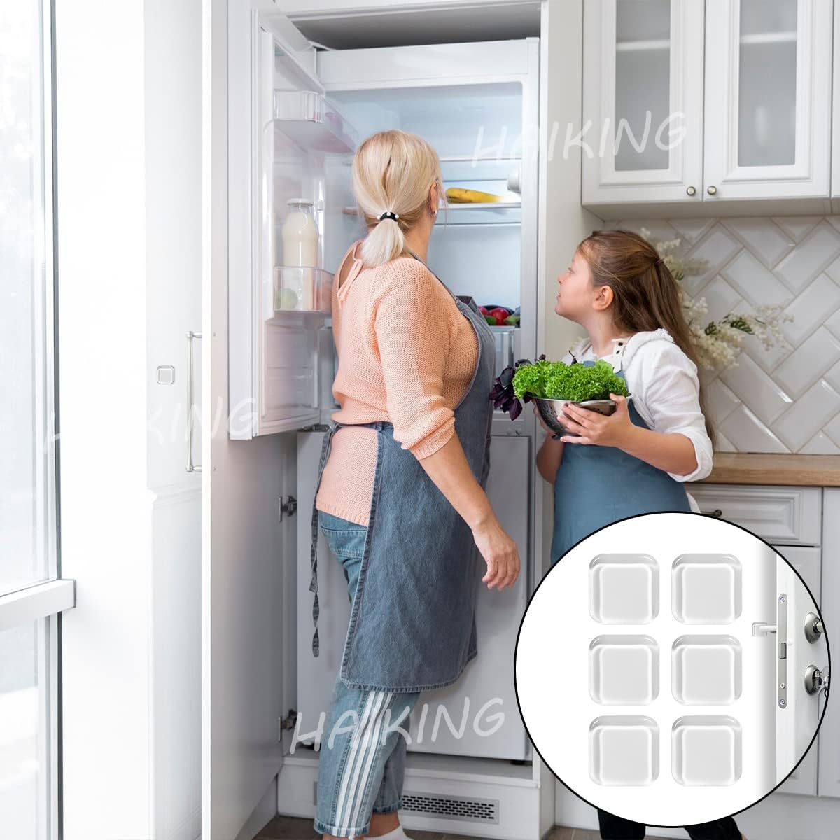 Square Self Adhesive Door Bumper, 6 Pcs 4 * 4cm Silicone Door Wall Protector - Image 7