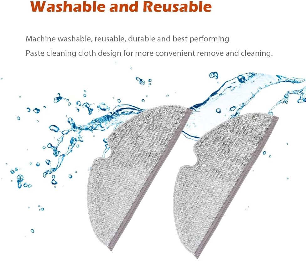 4Pcs Upgrade Full Microfiber Mopping Cloth Pads Compatible with Roborock S6 - Image 5