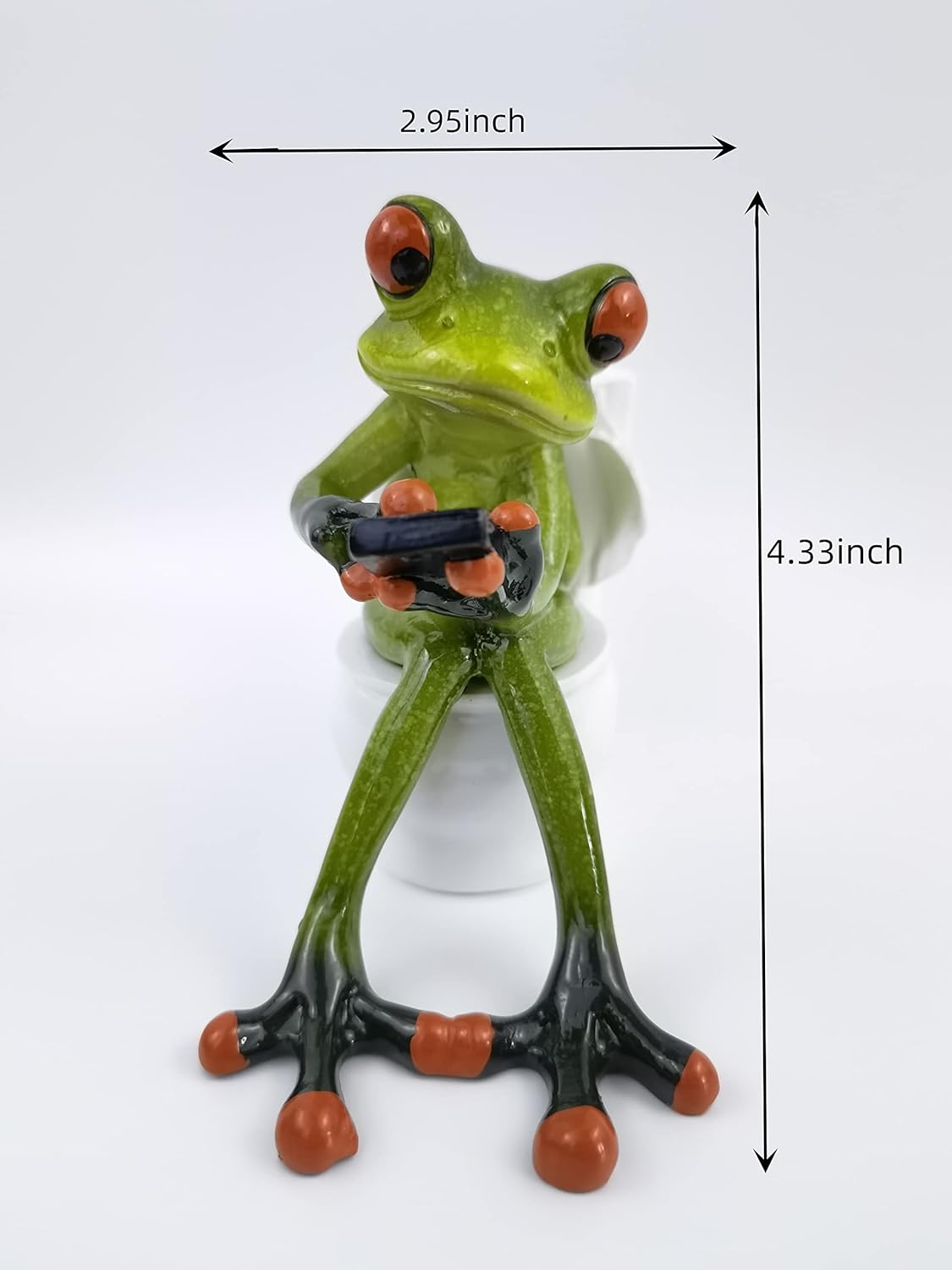 Frog Figurines Decor Funny Creative Craft Resin Frog Sculpture Statue for Home - Image 4