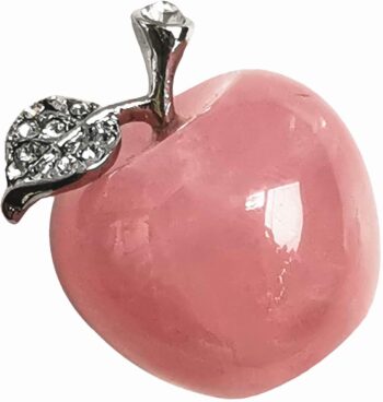 Natural Rose Quartz Apple Crystals and Healing Stones Figurines Collectibles,3cm