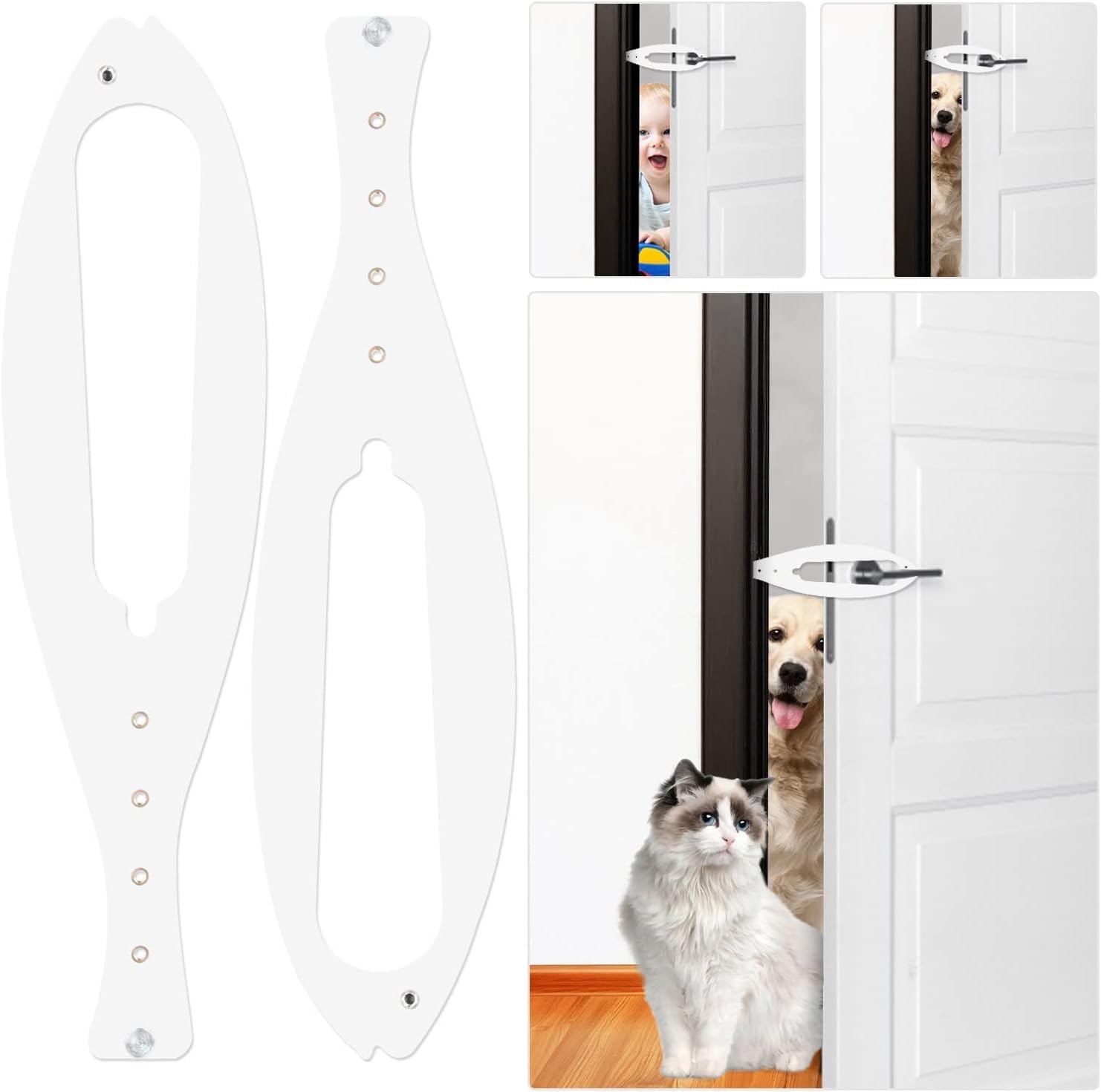 Pet Door Latch Holder Cat Door Bracket Latch, 2Pcs Cat Paw Shaped Cat Door - Image 6