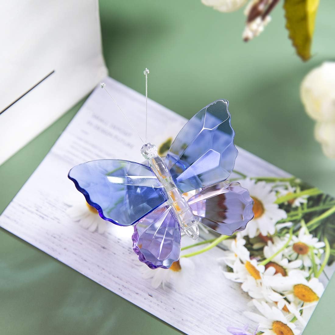 Crystal Cut Butterfly Animal Ornament Decoration for Office Table Home Bedroom - Image 3