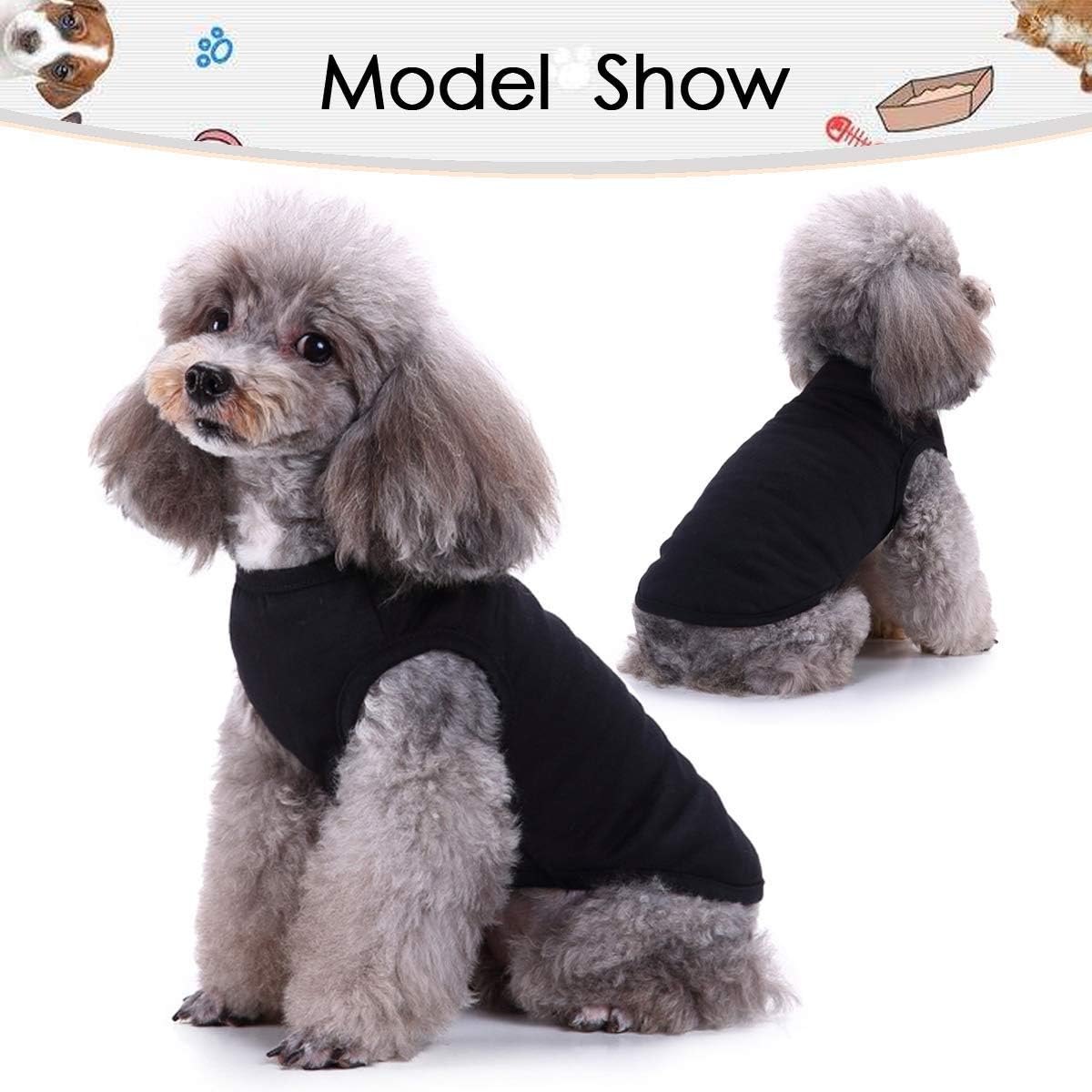 Dog Shirts Pet Clothes Blank Clothing, 3pcs Puppy Vest T-Shirts Cat Apparel - Image 3