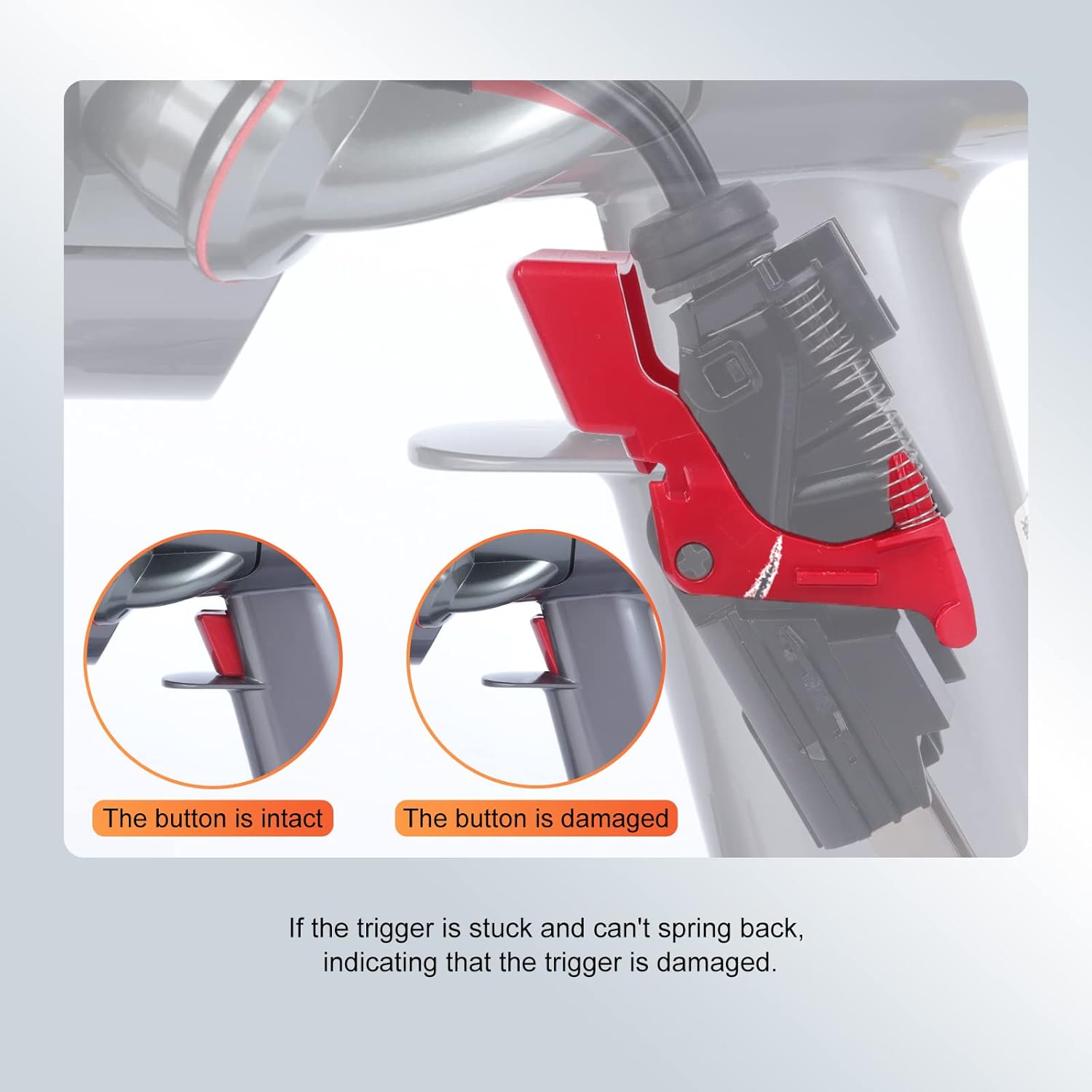 Upgraded Metal Trigger Switch Replacement for Dyson V10 V11 SV12 SV14 Vacuum - Image 5