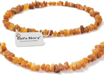 Amber Collar for Dogs and Cats - Certified Premium Quality Raw Baltic - 50cm