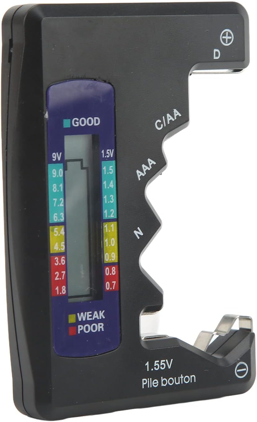 Universal Battery Tester, Professional ABS Digital Battery Capacity Meter AA AAA - Image 4