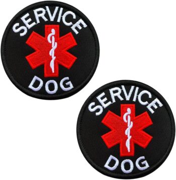 2 PCS EMT Service Dog Patches Therapy Dog Patches Dog Vests/Harnesses Applique