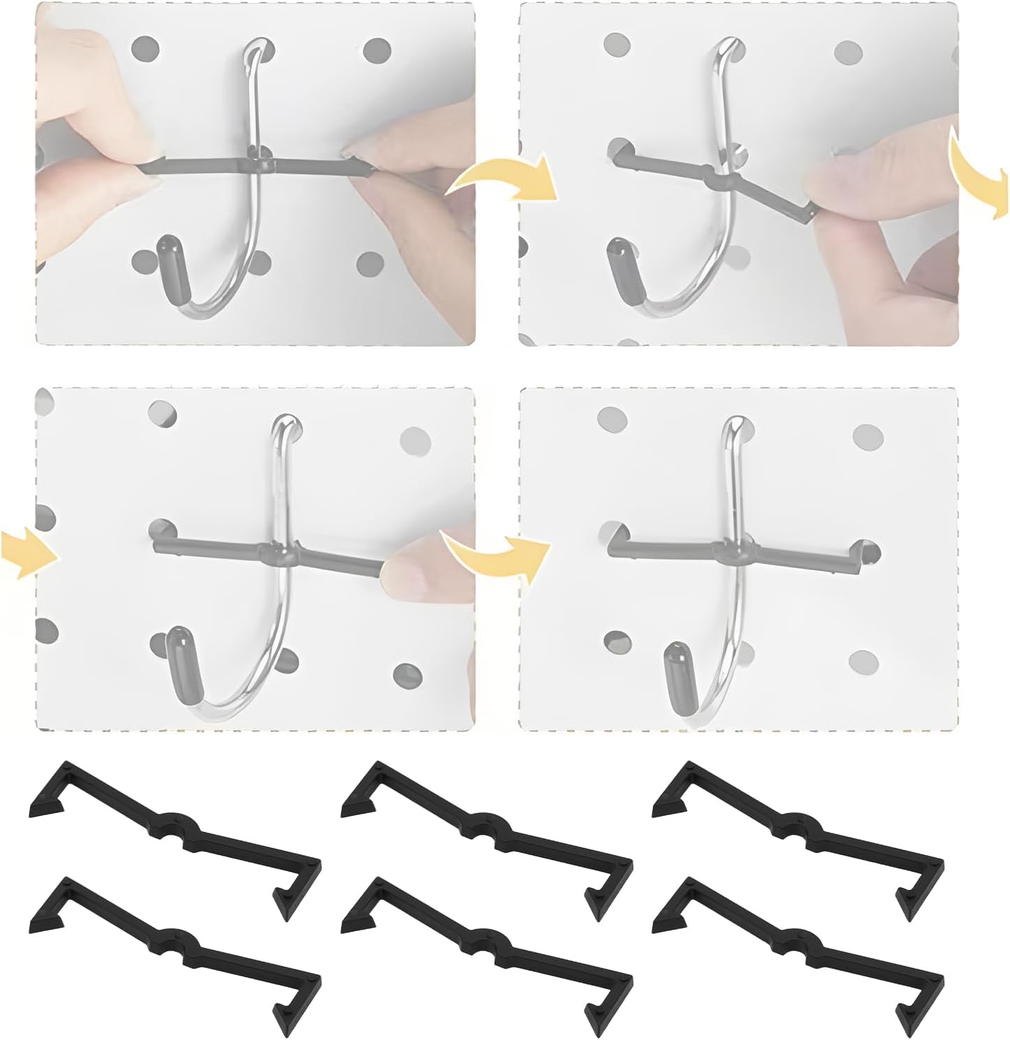 100pcs Hook Fastening Buckle Plastic Pegboard Hook Heavy Duty pegboard - Image 3