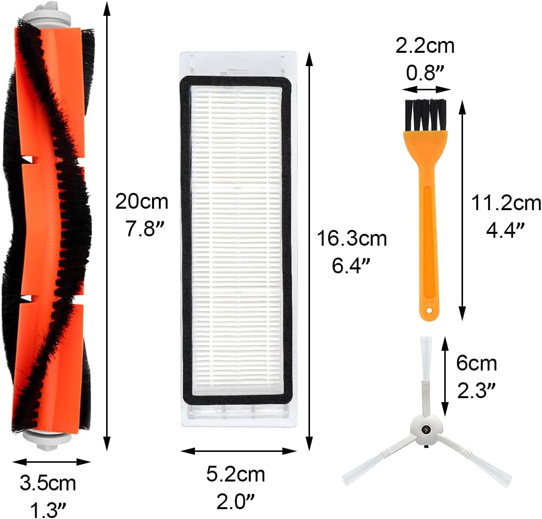 HEPA Filter Side Brush Main Brush for Xiaomi MI Robot Vacuum 2 Roborock S50 S51 - Image 2