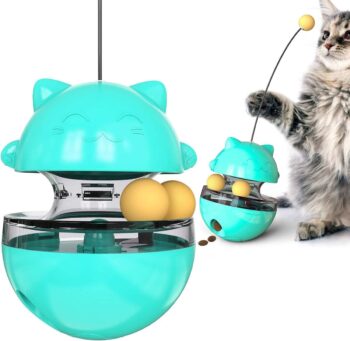 Cat Tumbler Toys Food Dispenser Slow Feeder for Cat and Kitten Exercise Anxiety