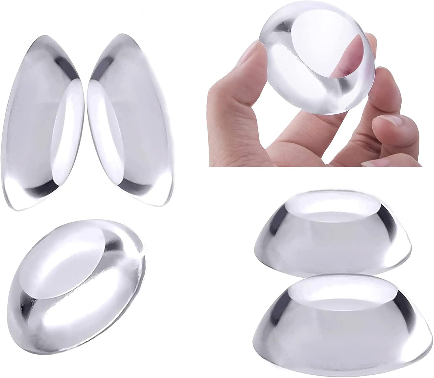 Door Stopper Wall Protector (6pack)-Clear,Quiet,Shock Absorbent Gel,Adhesive