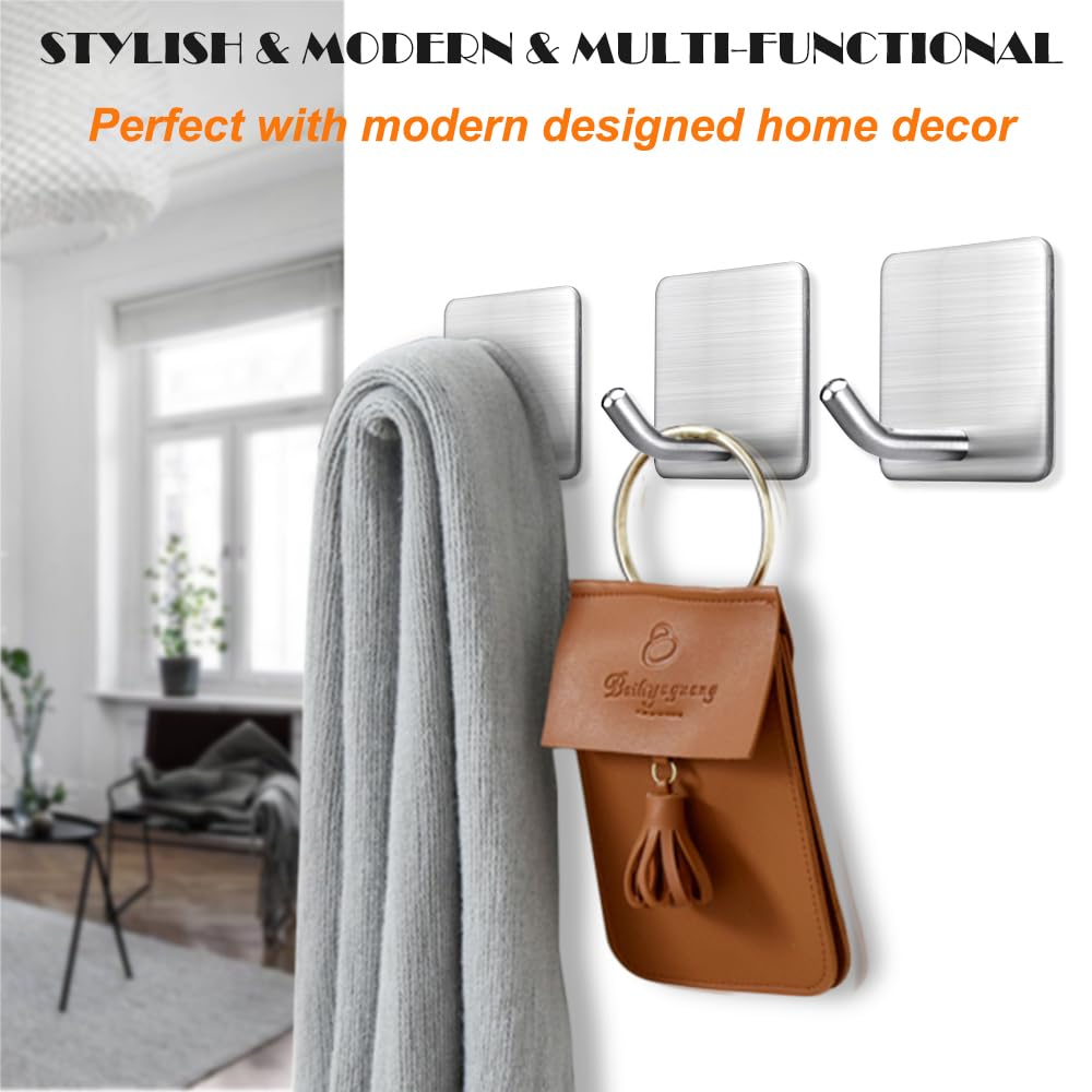 Heavy Duty Adhesive Towel Hooks Stick on Towel Holder Wall Hangers Waterproof - Image 5