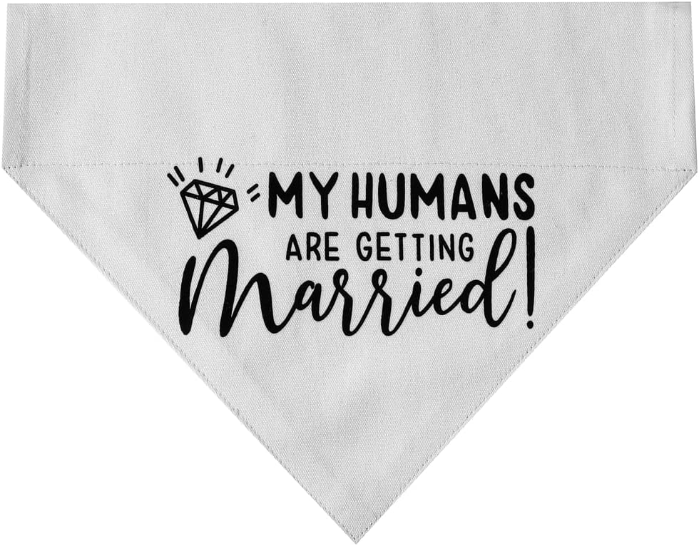 My Humans are Getting Married Dog Bandana, Engagement Dog Bandana, Pet Scarf - Image 2