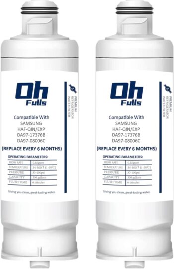 Fridge Water Filter, Compatible with Samsung DA97-17376B, DA97-08006C, HAF-Qin