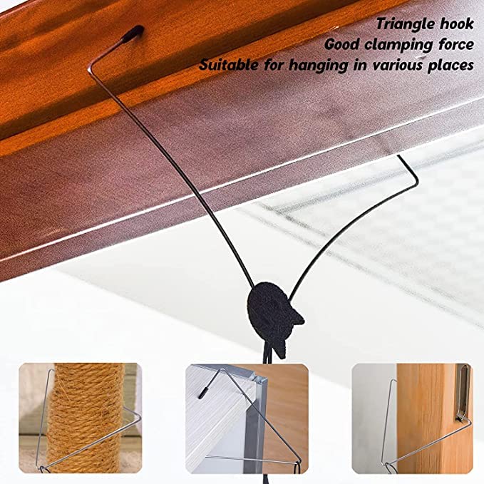 Interactive Cat Toys 70'' Door Hanging Cat Mouse Toy for Home Indoor Plush Mice - Image 2