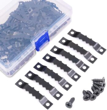 120 Pcs Sawtooth Picture Frame Hanging Hangers Double Hole with Screws for Home