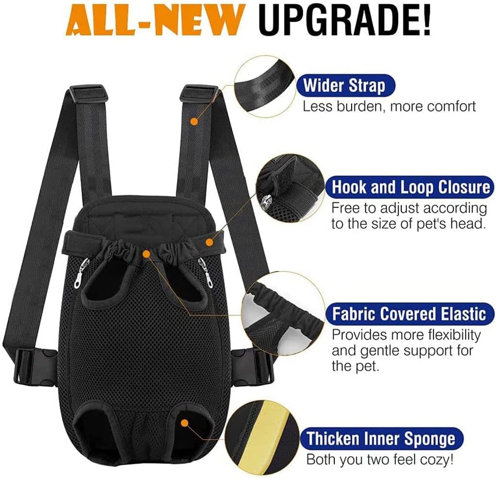 Pet Carrier Backpack, Adjustable Pet Front Cat Dog Carrier Backpack Travel Bag - Image 3