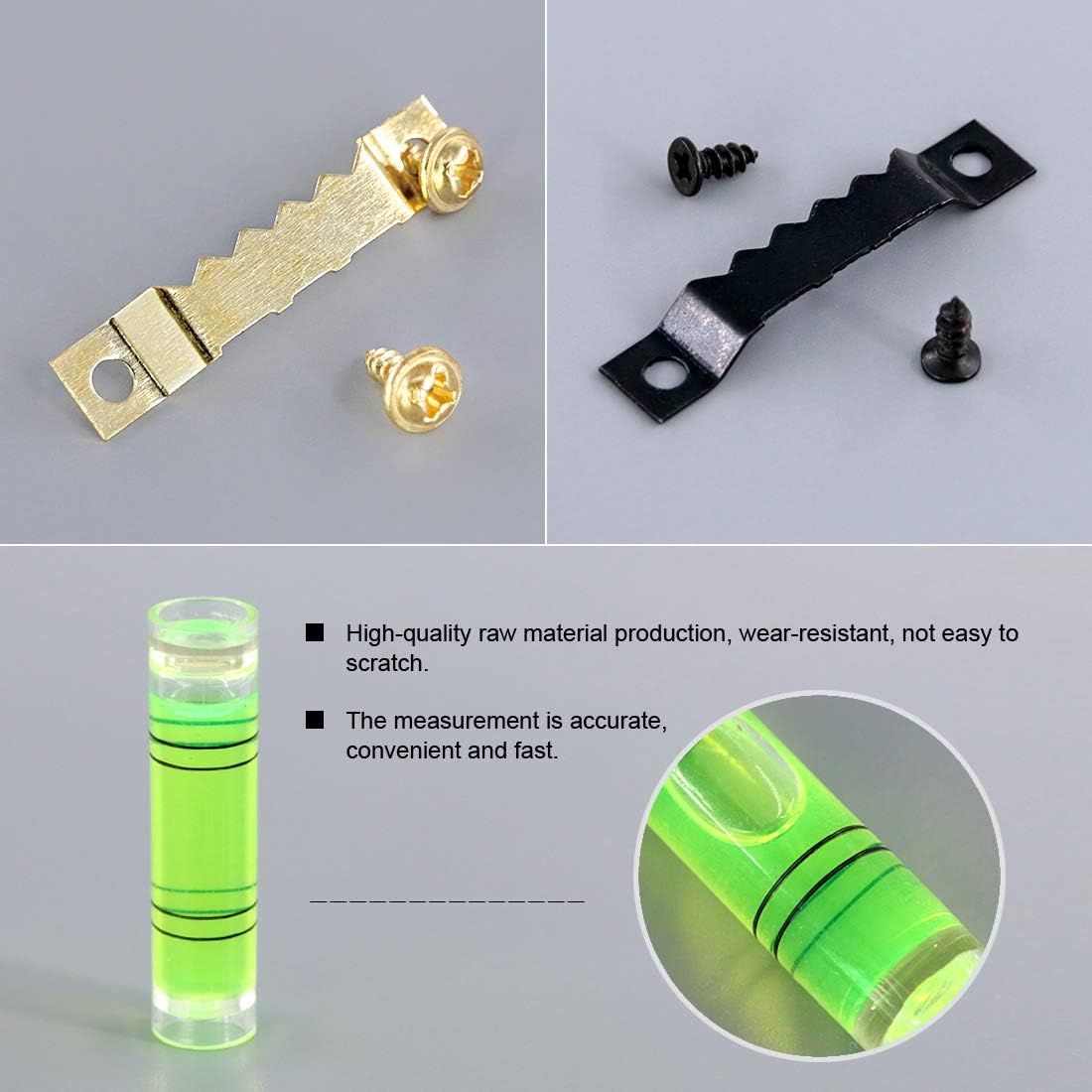 601Pcs Heavy Duty Picture Hangers Kit with 1 Mini Gradienter, Assorted Picture - Image 5