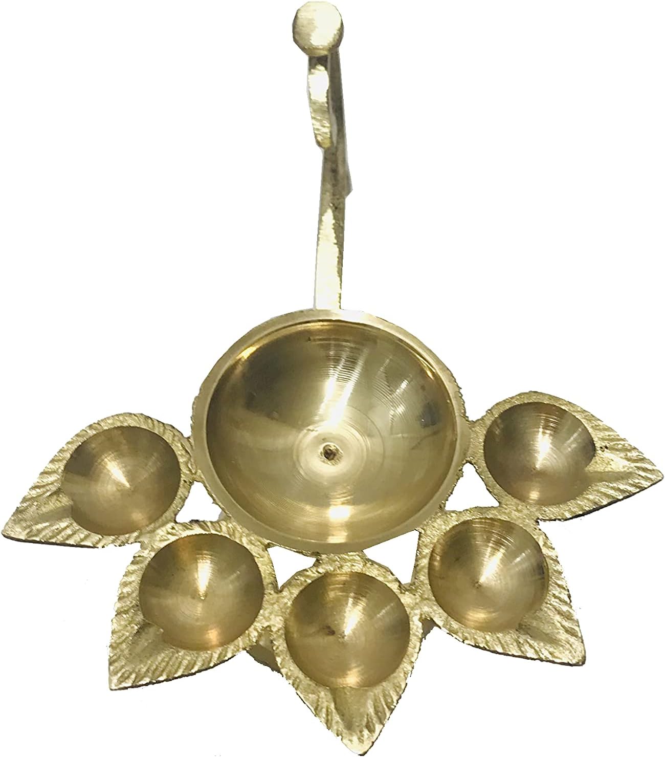 Panch Diya Brass Jyot Diya Brass Aarti Deepam Golden Deepak Pooja Dia Brass - Image 4