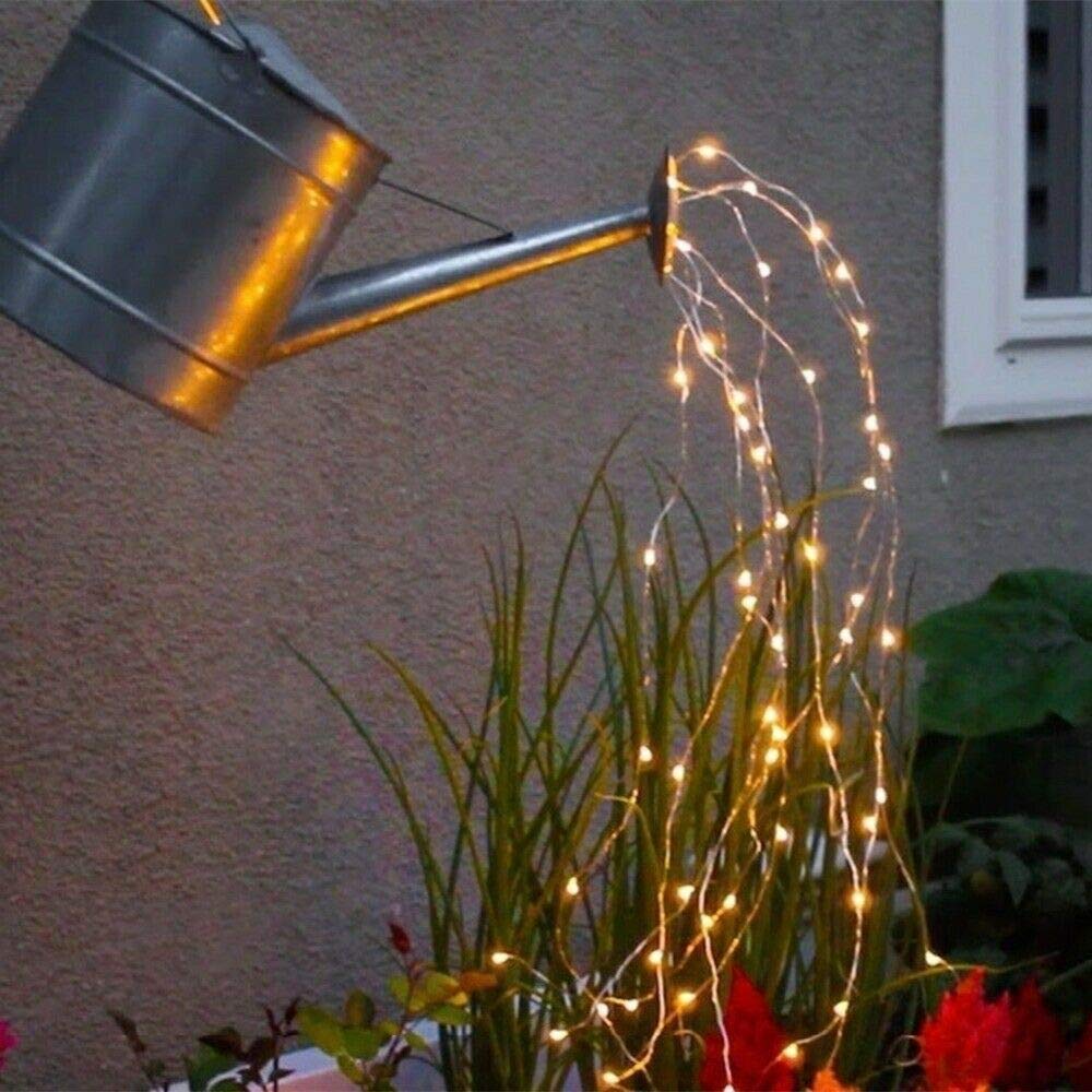 Outdoor LED Solar Lights String Waterfall Fairy Icicle Lights Party Garden - Image 4