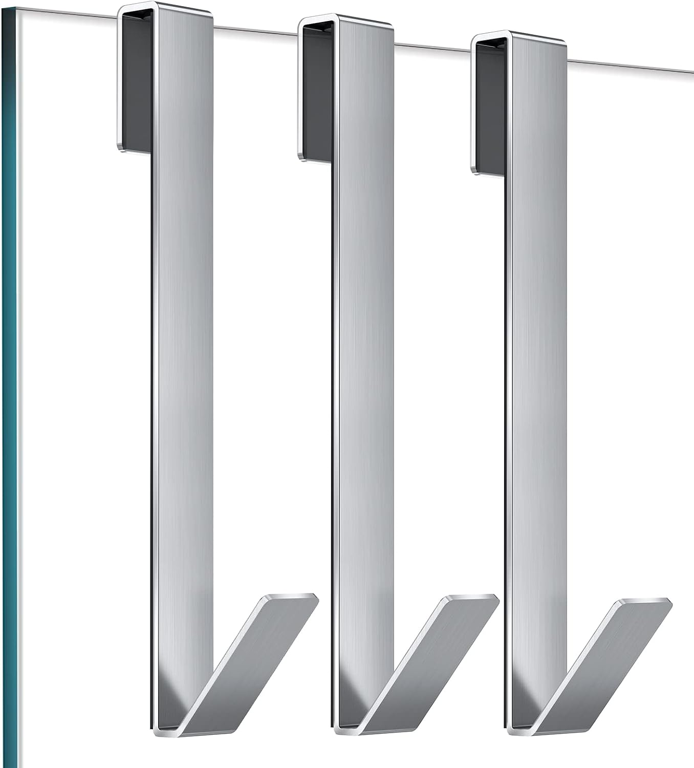 Shower Door Hooks 10 in, Shower Hooks for Towels, Heavy Duty Drilling-Free