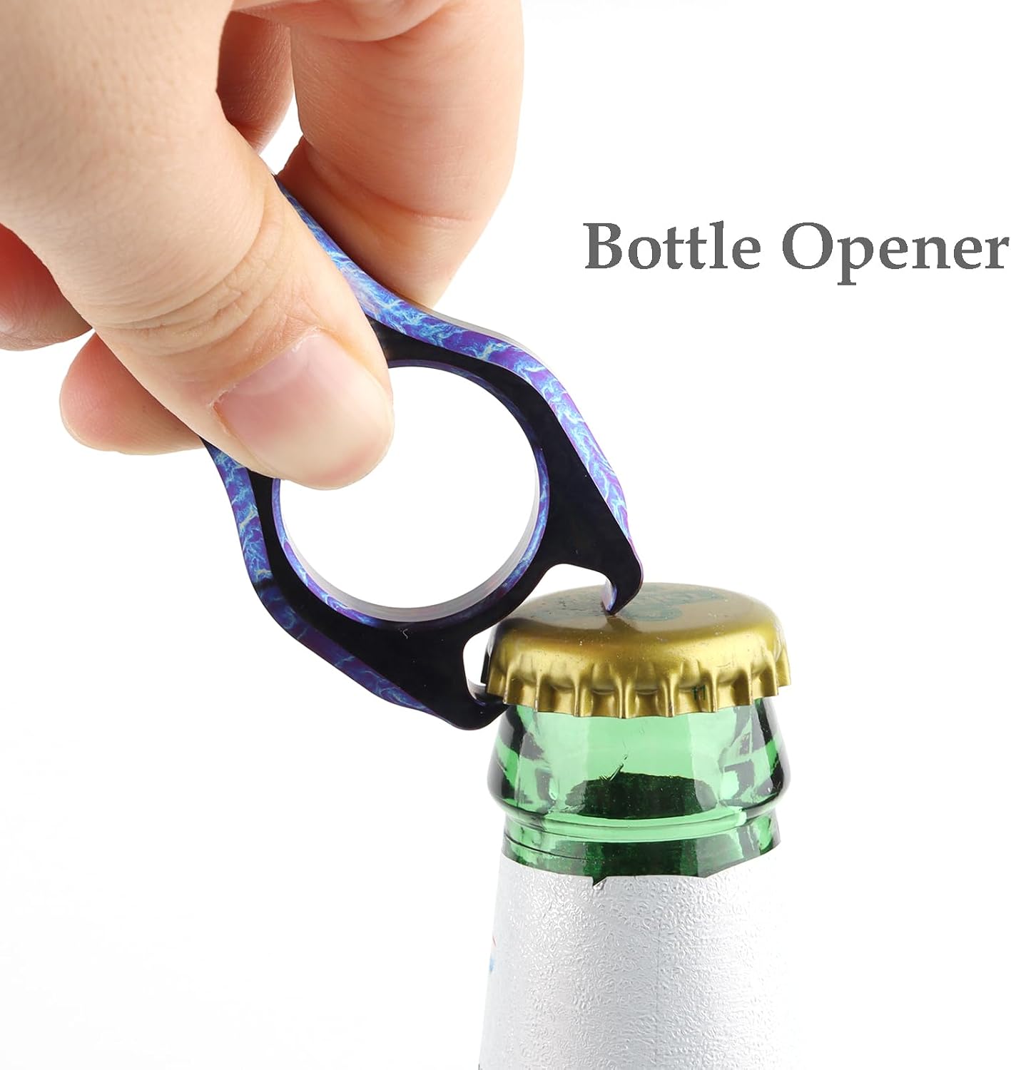 Titanium EDC Pry Bar Multi Tool Bottle Opener Nail Puller Crowbar Wrench - Image 5