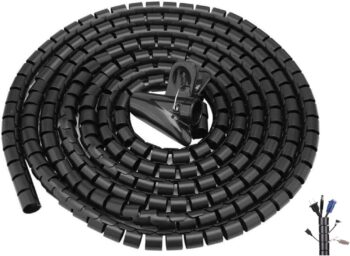 Spiral Cable Wrap - 5M Length, 20MM Diameter, Cut-to-Length, Flexible Cable Tidy