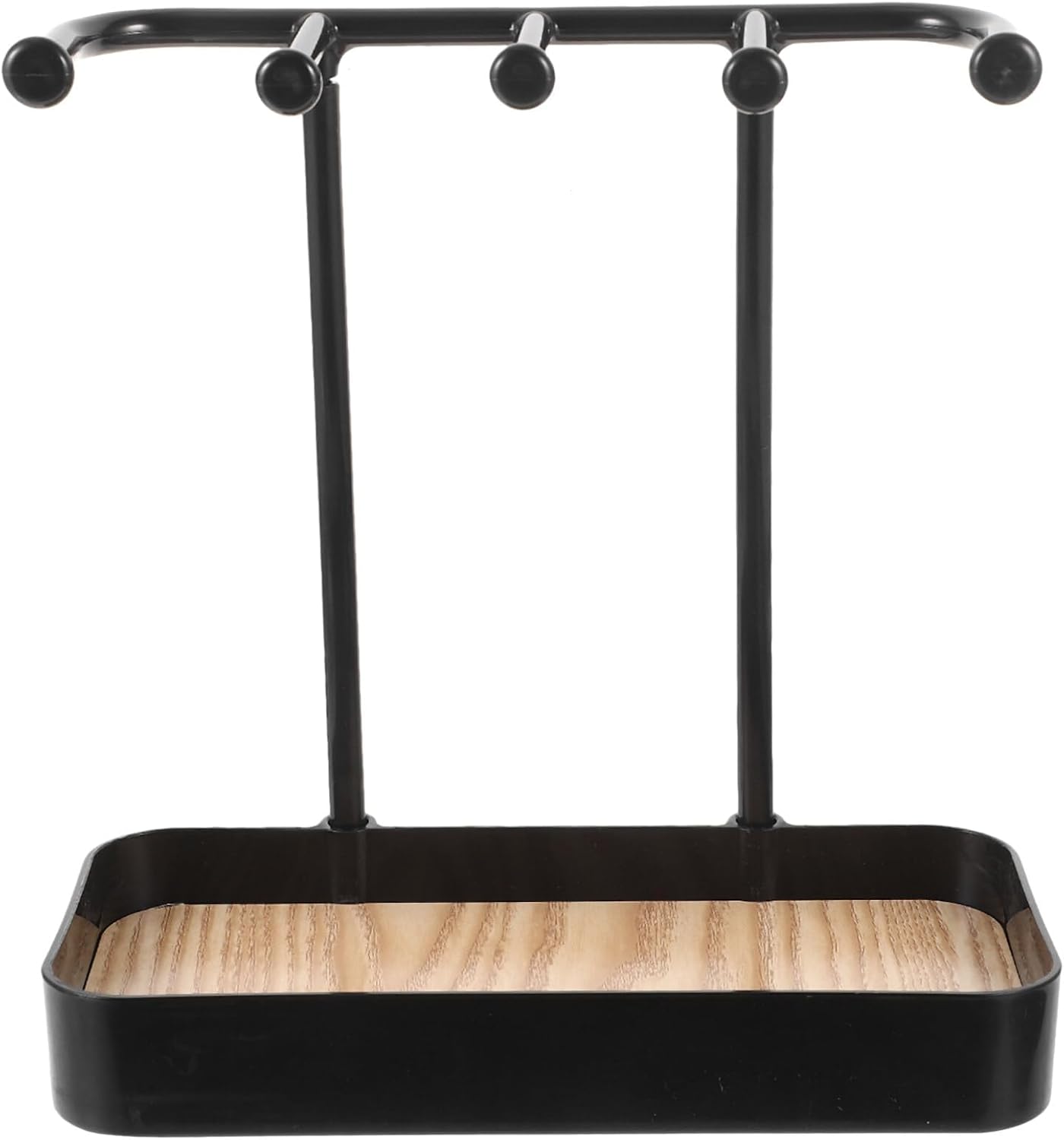 Hanging Organizer-5 Hooks Jewelry Organizer Stand, Box Display with Jewelry Tray - Image 7