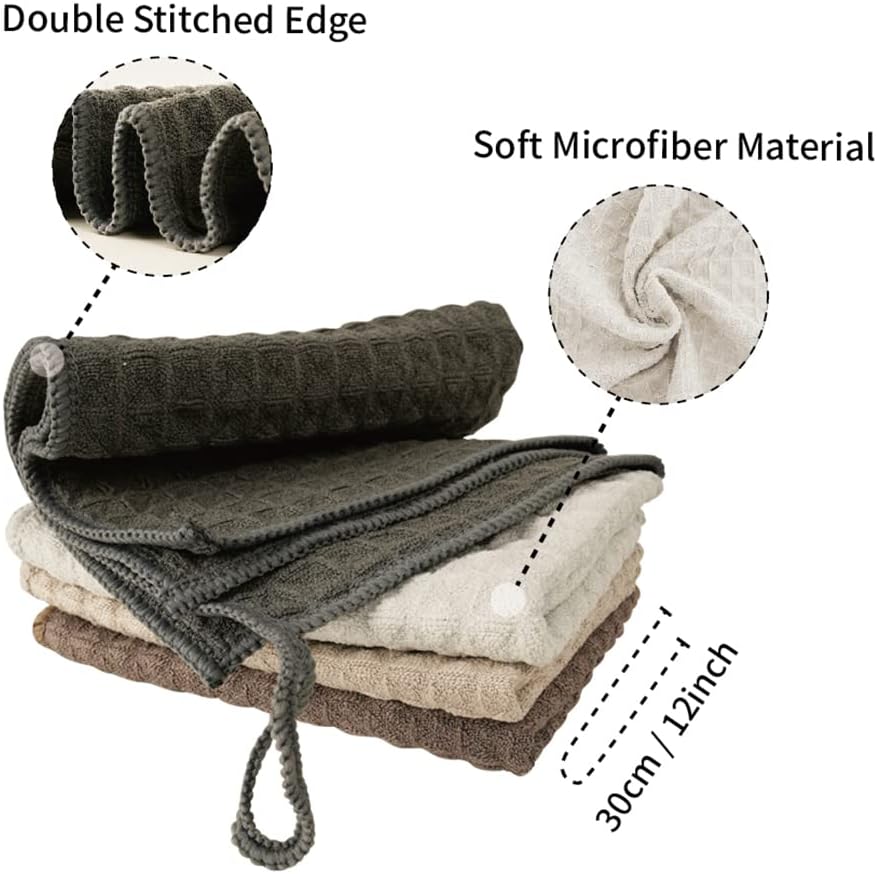 Barista Micro Cloth 4 Pack Microfiber Barista Cleaning Towels Coffee Cleaning - Image 3